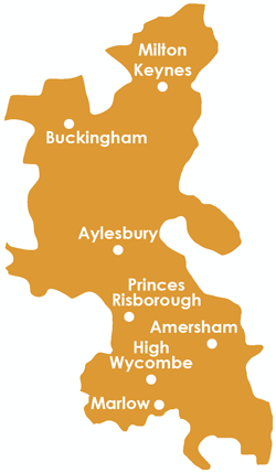 Map of Buckinghamshire